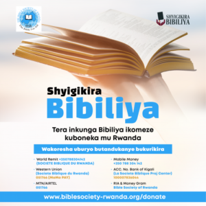 Hatagize igikorwa Bibiliya yabura burundu – Shyigikira Bibiliya