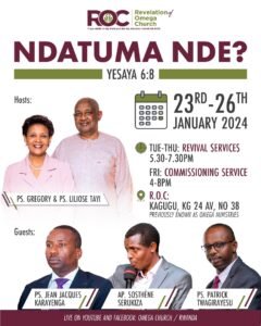 Itorero Revelation of Omega Church ryahoze ryitwa Omega Church rigiye kohereza Abashumba mu matorero mashya yo mu ntara